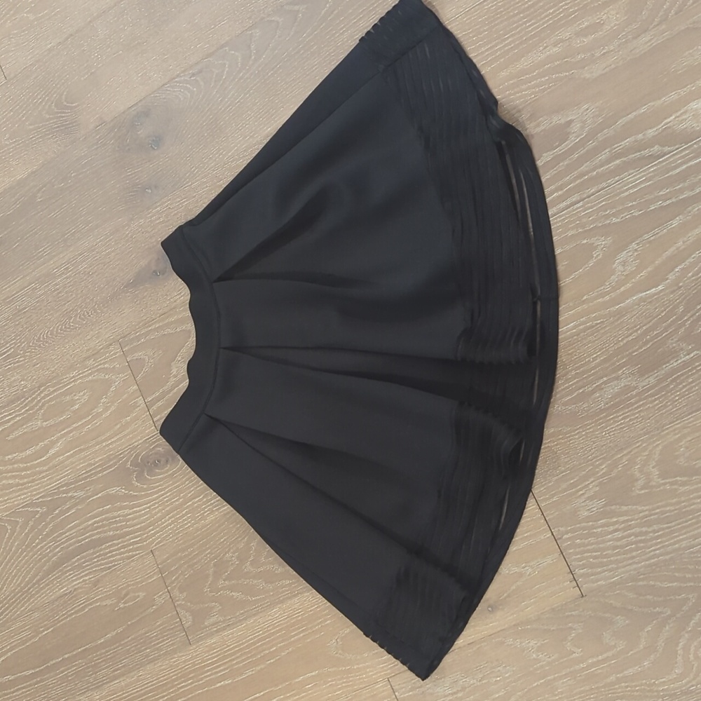 Ezra Classic Black Skirt With Mesh Panels